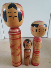 Load image into Gallery viewer, Set of 3 Vintage Kokeshi Dolls
